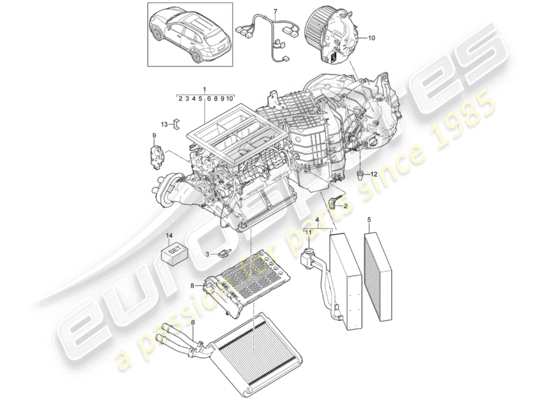 a part diagram from the Porsche Cayenne E2 parts catalogue