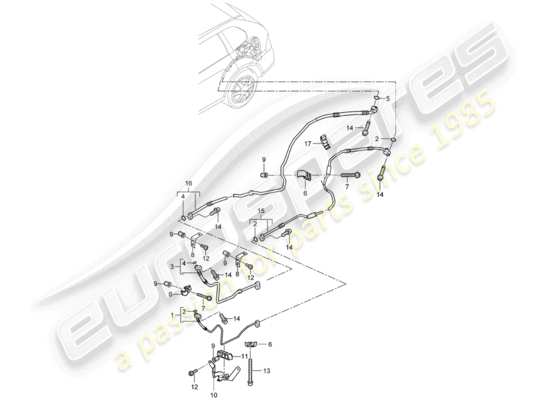 a part diagram from the Porsche Cayenne E2 parts catalogue