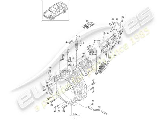 a part diagram from the Porsche Cayenne E2 parts catalogue