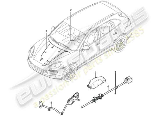 a part diagram from the Porsche Cayenne E2 parts catalogue