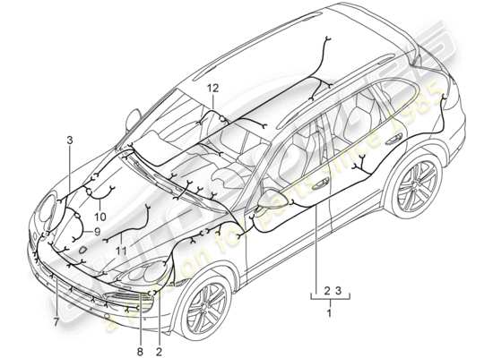 a part diagram from the Porsche Cayenne E2 parts catalogue