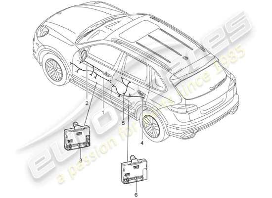 a part diagram from the Porsche Cayenne E2 parts catalogue