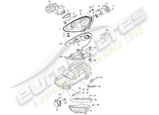 a part diagram from the Porsche Cayenne E2 parts catalogue