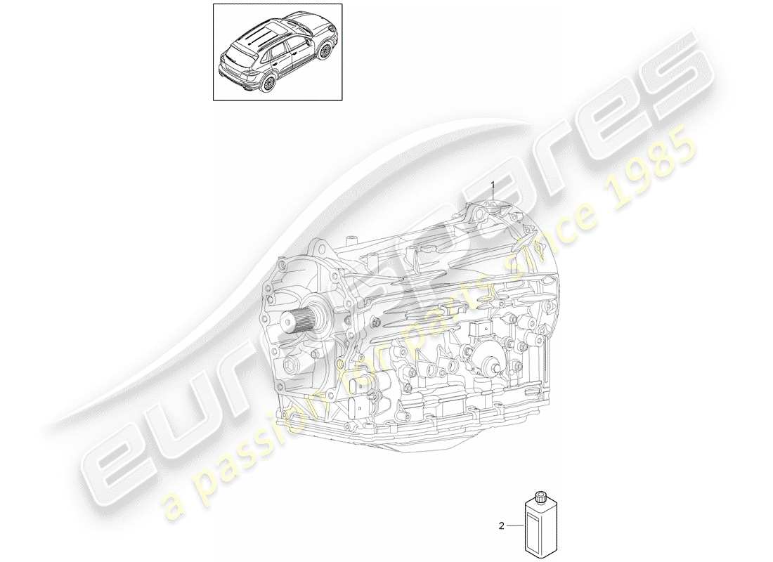 Porsche Cayenne E2 (2015) 8-SPEED automatic gearbox Part Diagram