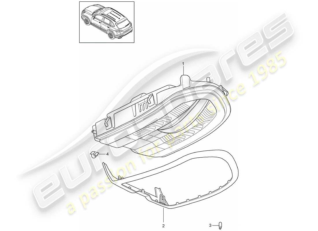 Porsche Cayenne E2 (2015) BRACKET Part Diagram