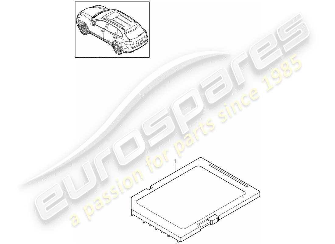 Porsche Cayenne E2 (2015) sd memory card for updating Part Diagram