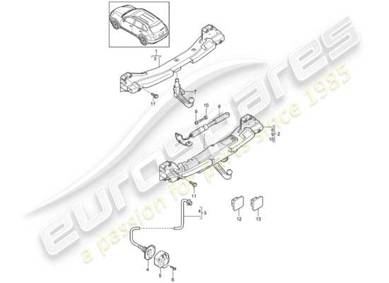 a part diagram from the Porsche Cayenne E2 parts catalogue