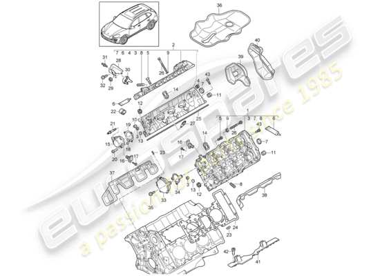 a part diagram from the Porsche Cayenne E2 parts catalogue