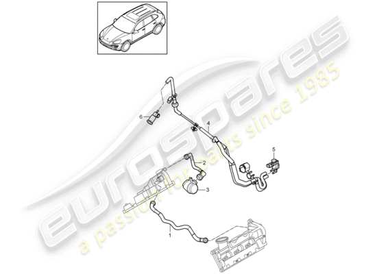 a part diagram from the Porsche Cayenne E2 parts catalogue