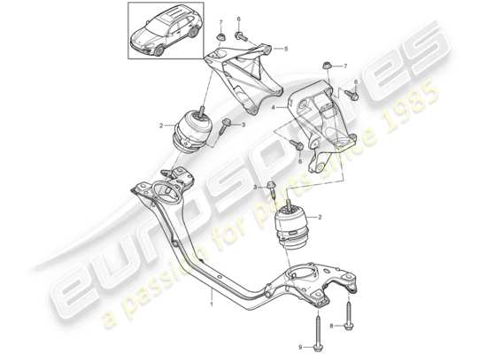 a part diagram from the Porsche Cayenne E2 parts catalogue