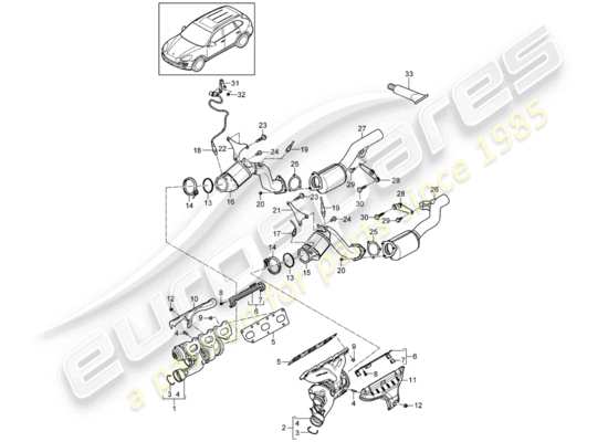 a part diagram from the Porsche Cayenne E2 parts catalogue