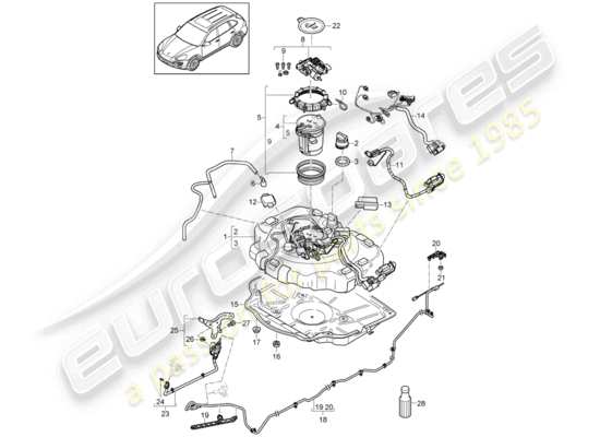 a part diagram from the Porsche Cayenne E2 parts catalogue