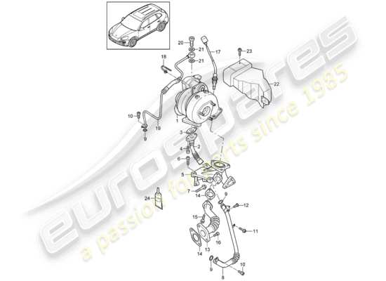 a part diagram from the Porsche Cayenne E2 parts catalogue