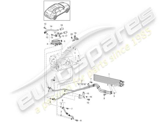 a part diagram from the Porsche Cayenne E2 parts catalogue