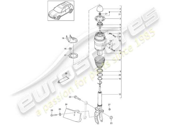 a part diagram from the Porsche Cayenne E2 parts catalogue