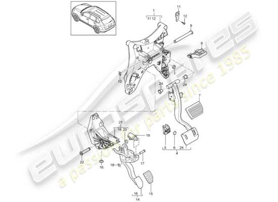 a part diagram from the Porsche Cayenne E2 parts catalogue