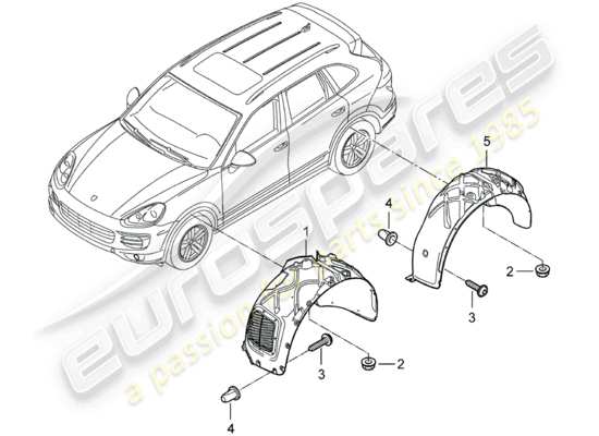 a part diagram from the Porsche Cayenne E2 parts catalogue