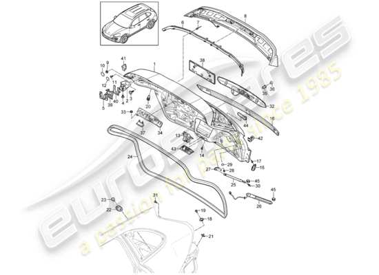 a part diagram from the Porsche Cayenne E2 parts catalogue