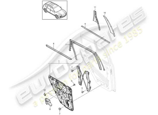 a part diagram from the Porsche Cayenne E2 parts catalogue