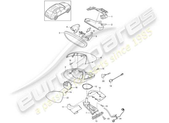 a part diagram from the Porsche Cayenne E2 (2015) parts catalogue