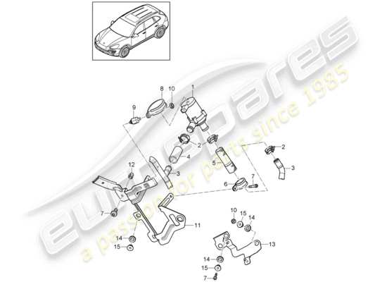 a part diagram from the Porsche Cayenne E2 parts catalogue