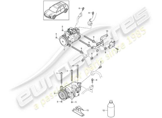 a part diagram from the Porsche Cayenne E2 parts catalogue