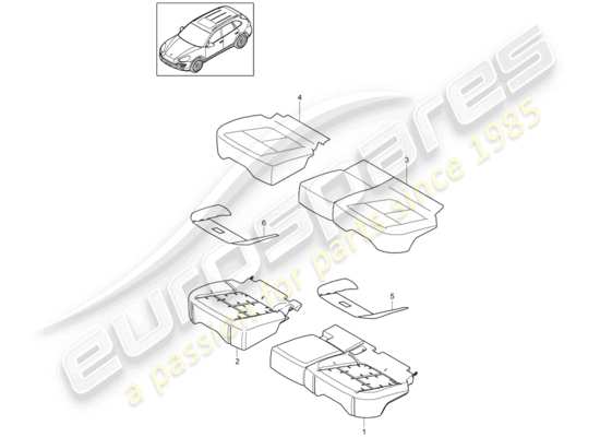 a part diagram from the Porsche Cayenne E2 parts catalogue