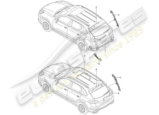 a part diagram from the Porsche Cayenne E2 parts catalogue