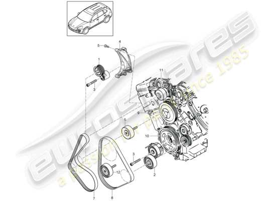 a part diagram from the Porsche Cayenne E2 parts catalogue