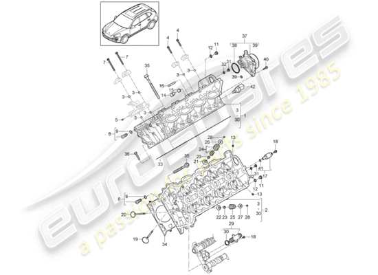 a part diagram from the Porsche Cayenne E2 parts catalogue