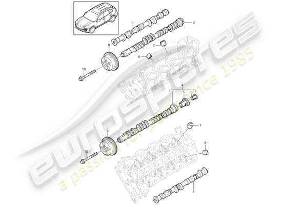 a part diagram from the Porsche Cayenne E2 (2016) parts catalogue