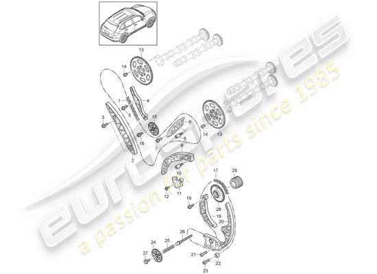 a part diagram from the Porsche Cayenne E2 (2016) parts catalogue