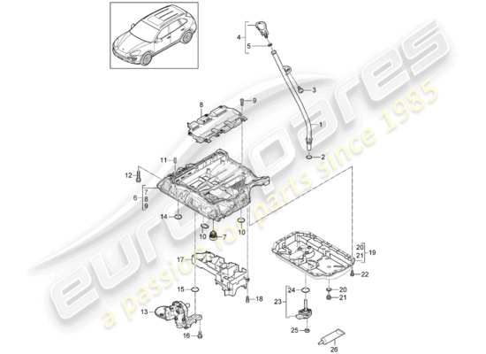 a part diagram from the Porsche Cayenne E2 parts catalogue