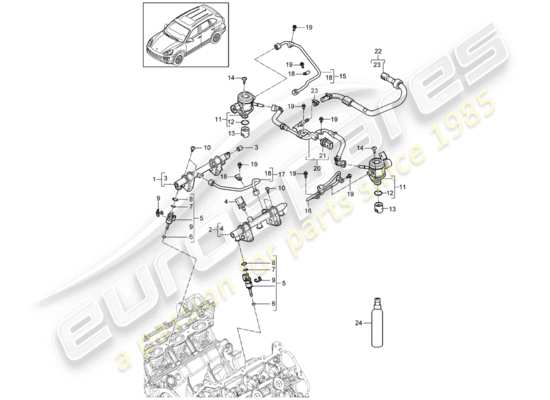 a part diagram from the Porsche Cayenne E2 parts catalogue