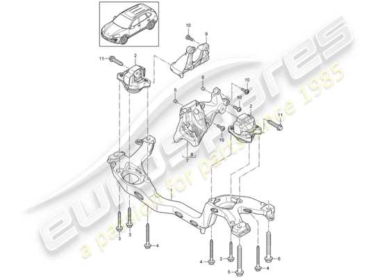 a part diagram from the Porsche Cayenne E2 parts catalogue