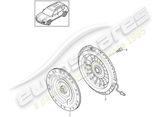 a part diagram from the Porsche Cayenne E2 parts catalogue