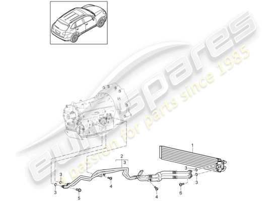 a part diagram from the Porsche Cayenne E2 (2016) parts catalogue