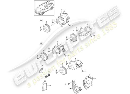 a part diagram from the Porsche Cayenne E2 parts catalogue