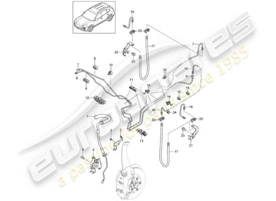 a part diagram from the Porsche Cayenne E2 parts catalogue