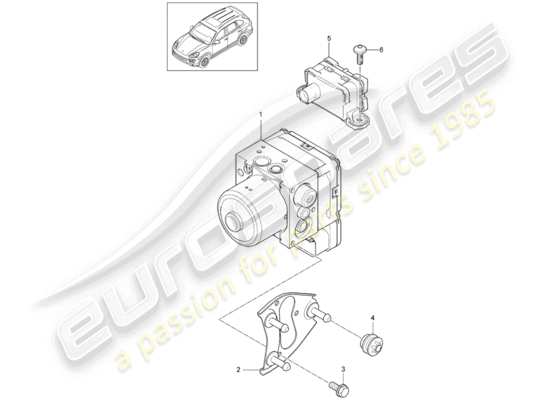 a part diagram from the Porsche Cayenne E2 parts catalogue