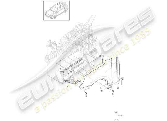 a part diagram from the Porsche Cayenne E2 parts catalogue