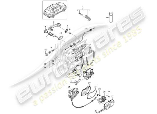 a part diagram from the Porsche Cayenne E2 parts catalogue