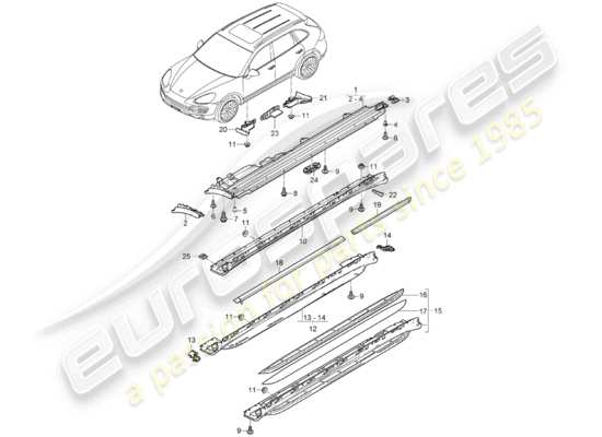 a part diagram from the Porsche Cayenne E2 parts catalogue