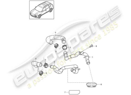 a part diagram from the Porsche Cayenne E2 parts catalogue