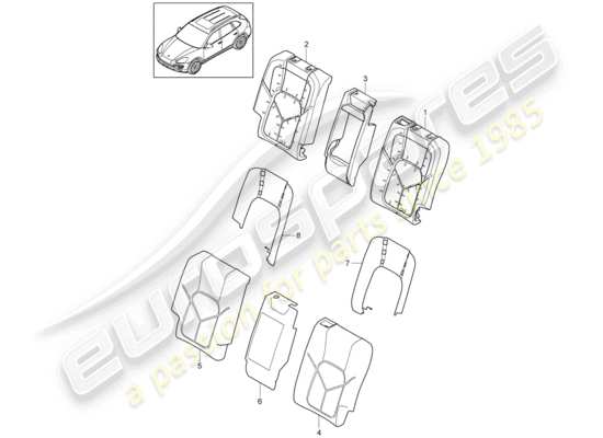 a part diagram from the Porsche Cayenne E2 parts catalogue