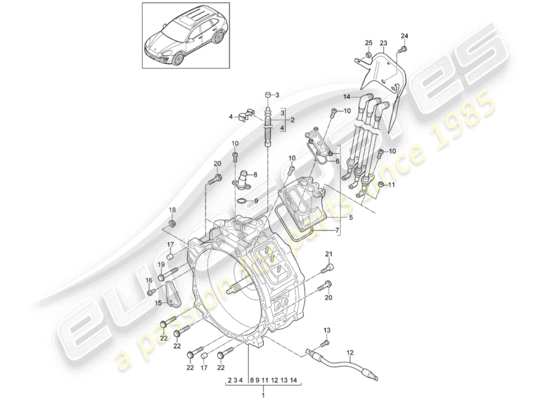 a part diagram from the Porsche Cayenne E2 parts catalogue