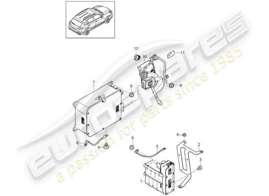 a part diagram from the Porsche Cayenne E2 parts catalogue