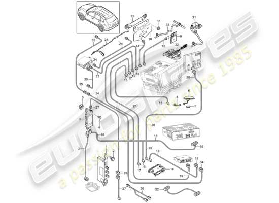 a part diagram from the Porsche Cayenne E2 parts catalogue