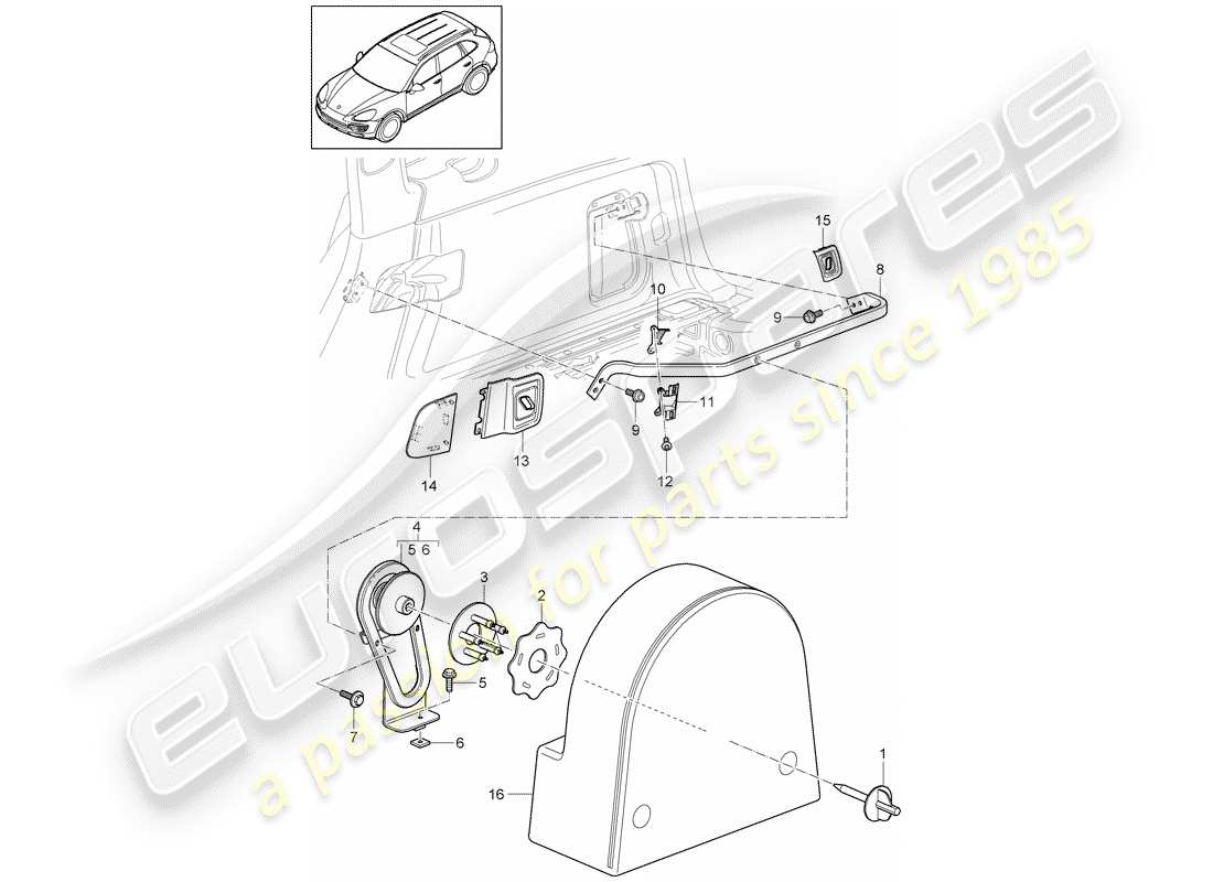 Porsche Cayenne E2 (2017) Accessories Part Diagram