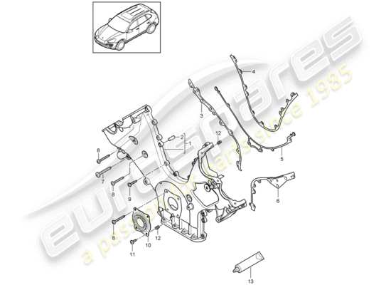 a part diagram from the Porsche Cayenne E2 parts catalogue